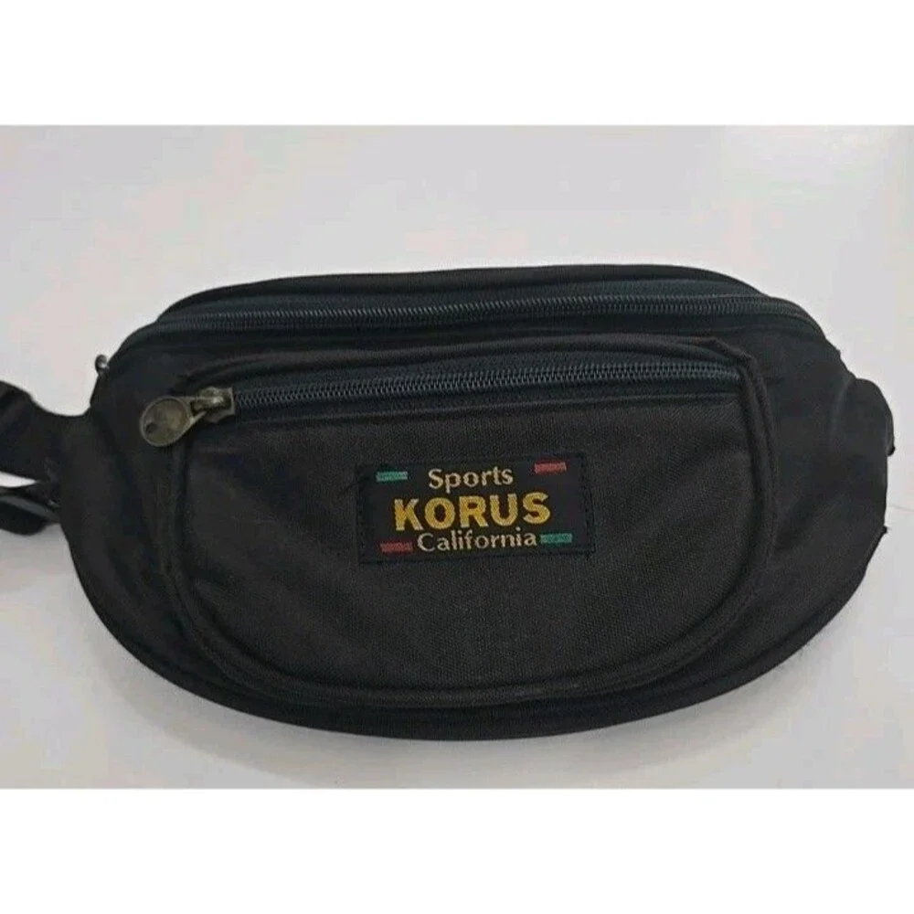 Vintage Sports KORUS California Fanny Pack Black Waist Bag